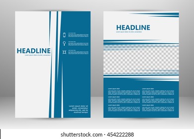 Vector flyer template design. For business brochure, leaflet or magazine cover