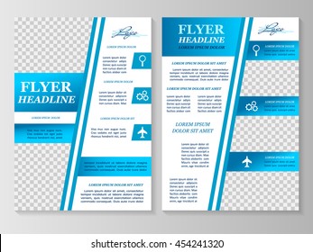 Vector flyer template design. For business brochure, leaflet or magazine cover