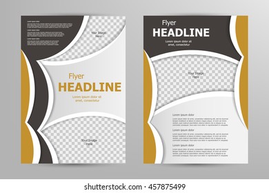Vector flyer template design. For business brochure, leaflet or magazine cover