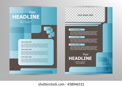Vector flyer template design. For business brochure, leaflet or magazine cover