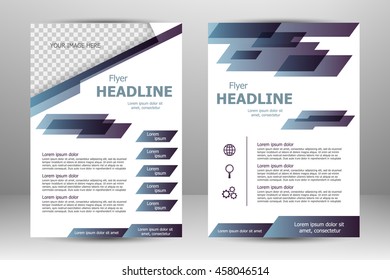 Vector flyer template design. For business brochure, leaflet or magazine cover