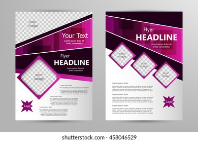 Vector flyer template design. For business brochure, leaflet or magazine cover
