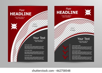 Vector flyer template design. For business brochure, leaflet or magazine cover
