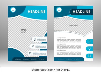 Vector flyer template design. For business brochure, leaflet or magazine cover