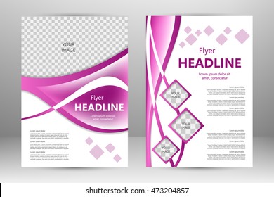 Vector flyer template design. For business brochure, leaflet or magazine cover