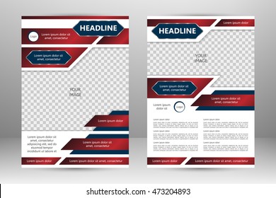 Vector flyer template design. For business brochure, leaflet or magazine cover