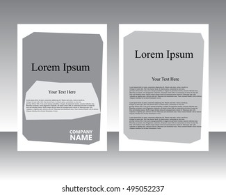 Vector flyer template design. For business brochure