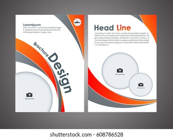 Vector flyer template design. For business brochure