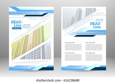 Vector flyer template design. For business brochure, leaflet or magazine cover