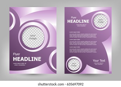 Vector flyer template design. For business brochure, leaflet or magazine cover