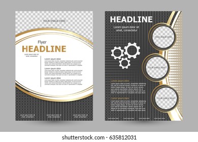 Vector flyer template design. For business brochure, leaflet or magazine cover