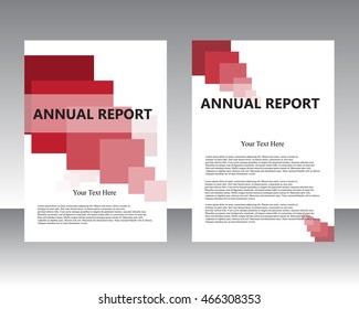 Vector flyer template design with front page and back page. Business brochure or cover