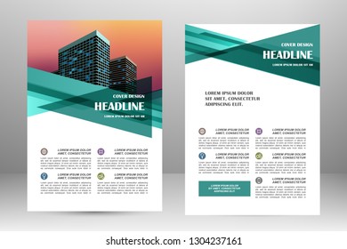 Vector flyer template layout design. For business brochure, poster, annual report, leaflet, magazine or book cover
