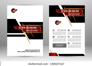 Vector flyer template layout design. For business brochure, poster, annual report, leaflet, magazine or book cover