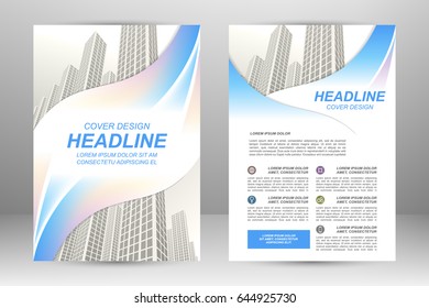 Vector flyer template layout design. For business brochure, poster, annual report, leaflet, magazine or book cover