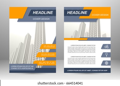 Vector flyer template layout design. For business brochure, poster, annual report, leaflet, magazine or book cover