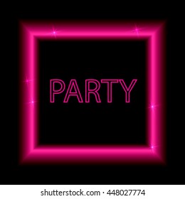 Vector flyer template for night party.