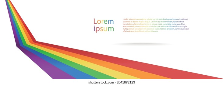 Vector flyer template. Rainbow background with copy space for  inspirational and encouraging thoughts that you want to share with your audience.