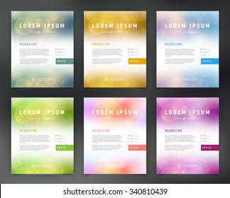 Vector flyer templates collection