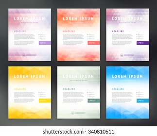 Vector flyer templates collection