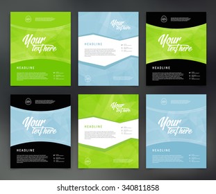 Vector flyer templates collection