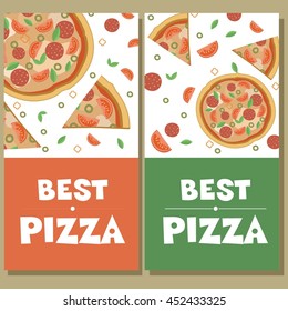 Vector flyers with pizza