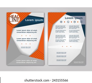 vector flyers templates brochures A4 size, abstract examples