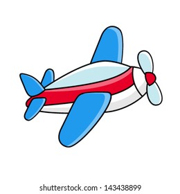 Vector flying airplane - children's icon, symbol