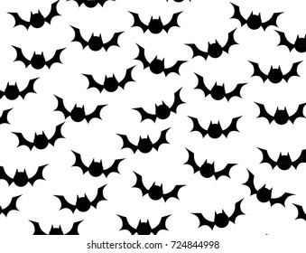 vector flying bats pattern. halloween illustration