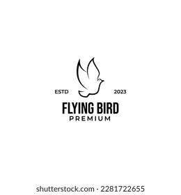 Vector flying bird logo design concept illustration idea