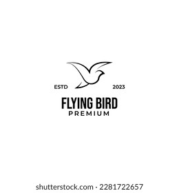 Vector flying bird logo design concept illustration idea