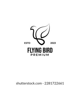 Vector flying bird logo design concept illustration idea