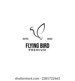 Vector flying bird logo design concept illustration idea