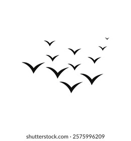 Vector Flying Birds Silhouette art