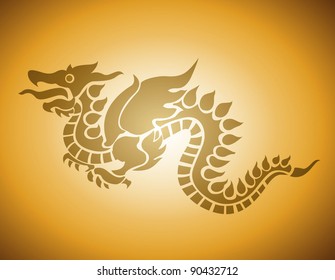 Vector flying dragon
