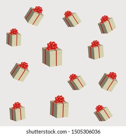 Vector of flying gifts boxes.Set