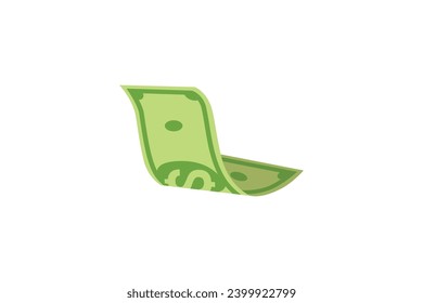 Vector flying green money dollars editable background free