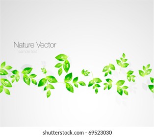 Vector flying leaves background