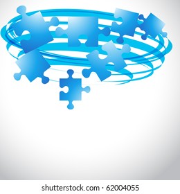vector flying puzzle design