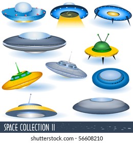 vector flying saucers