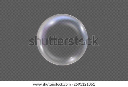 Vector flying soap bubbles vector bubbles png isolated on transparent background. Collection of realistic soap bubbles. Png Bubbles are located on a transparent background.  The effect of falling 