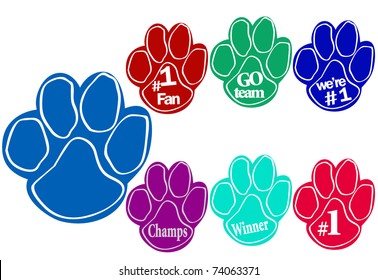 Vector foam paws
