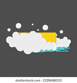 vector of a foaming yellow sponge