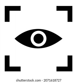 Vector Focus Glyph Icon Design
