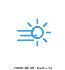Vector fog day. Line design template
