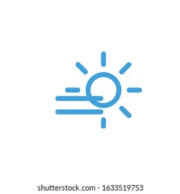 Vector fog day. Line design template