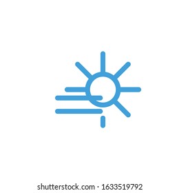 Vector fog day. Line design template