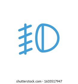 Vector fog light icon. Line design template