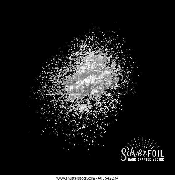Vector Foil Silver Dust Particles Stock Vector (Royalty Free) 403642234