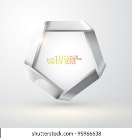 Vector folded metallic ribbon